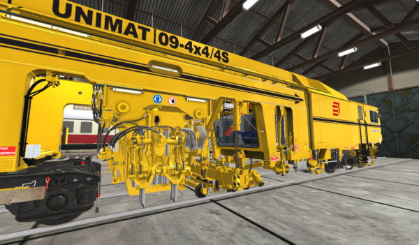In Zusammenarbeit mit PMC Rail wurde ein detailgetreues Modell eines Unimat 09-4x4/4S erstellt.
