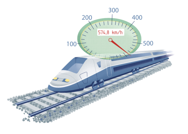 So machen wir die Bahn noch schneller - Im Jahr 2007 stellte der französische TGV den Bahngeschwindigkeitsrekord von 574,8 km/h auf. Vor der Rekordfahrt wurde die Strecke mit Maschinen von Plasser & Theurer in Bestform gebracht.