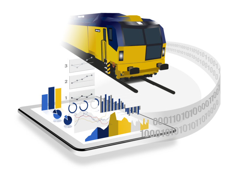 Plasser Datamatic: operations and maintenance are controlled digitally.