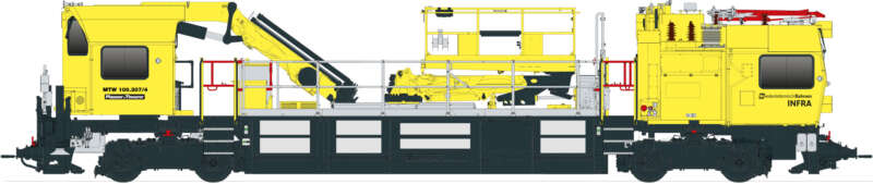 The MTW 100 motor tower car enables Niederösterreich Bahnen to carry out all catenary installation and maintenance work quickly and safely.